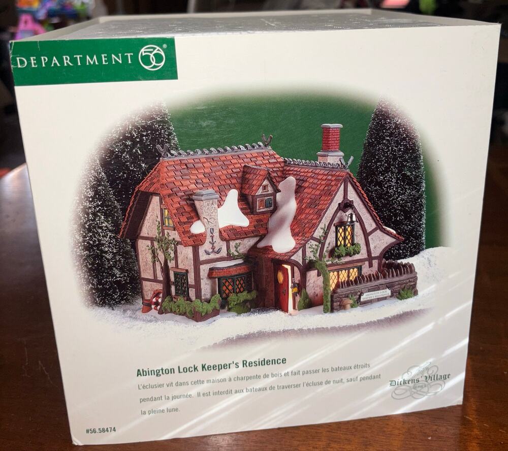 Department 56 Dickens Village “Abington Lock Keeper’s Residence” in box